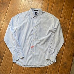 GAP Fitted Blue and White thin stripe Dress Shirt